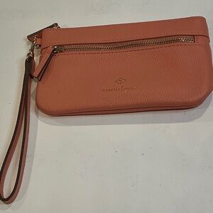 Nanette LePore Molie Tech Cantaloupe spring wristlet wallet NWOT